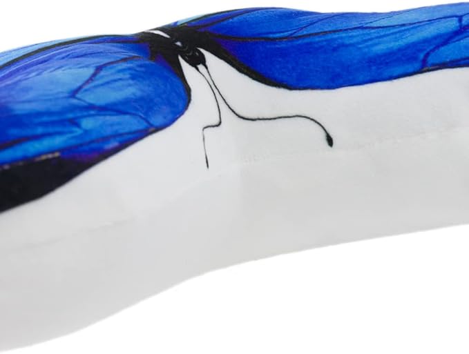 JWH 3D Butterfly Pillow Decorative Plush Throw Pillow Colorful Animal Print Cushion with PP Cotton Filling for Bed Couch Living Room Bedroom Farmhouse 13x15 Inch Blue