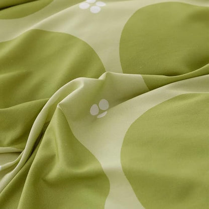 CLOTHKNOW Green Comforter Set Full 3Pcs Dots Bedding Comforter Sets Boho Bed Comforter Sets Green Ball Bedding Sets Full
