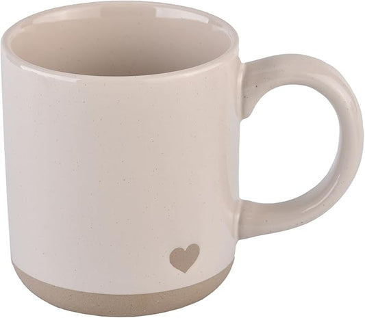 Sweet Water Decor Heart Stoneware Coffee Mugs - 14Oz Cute Coffee Mugs for Hot and Cold Drinks - Dishwasher and Microwave Safe - Gift for Special Someone - Ideal for Espresso & Tea Lovers