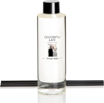 Chloefu LAN Savage Night Scented Oil Diffuser Refill 6.76 fl oz Natural Scented Oil, Woody Aromatic Home Fragrance for Daily Use, Air Freshener, 0% Alcohol, Blend to Promote Sleep & Relieve Stress