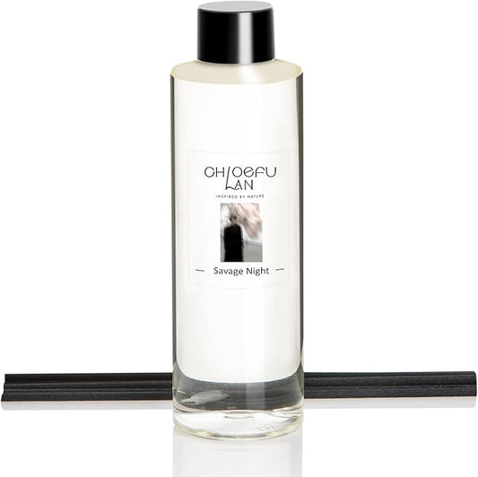 Chloefu LAN Savage Night Scented Oil Diffuser Refill 6.76 fl oz Natural Scented Oil, Woody Aromatic Home Fragrance for Daily Use, Air Freshener, 0% Alcohol, Blend to Promote Sleep & Relieve Stress