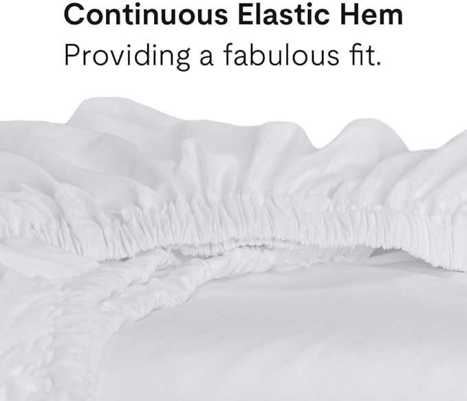 Jennifer Adams Eternal Sheet Set, 3-Piece Microfiber Sheets & Pillowcases - Ultra-Soft, Breathable and Wrinkle-Resistant (White, Twin)