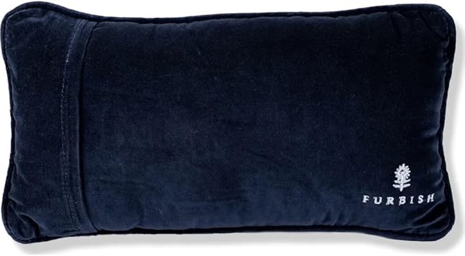 FURBISH Needlepoint Decorative Throw Pillow - High End Gays - 8" x 14" - Small Embroidered Accent Pillow for Bed, Chair, Couch, Sofa - Eclectic Home Decor
