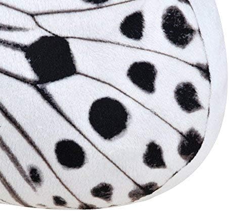 JWH 3D Butterfly Throw Pillow Decorative Animal Aesthetic Stuffed Plush Accent Pillow Case Print Cute Cushion Cover for Car Bed Couch Living Room 13x15 Inch White Black