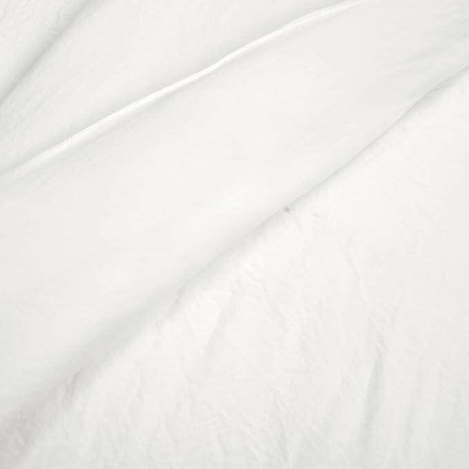 Lush Decor Reyna Ruffle Comforter Set - 2 Piece Twin Size Ruffle Comforter Set - Elegance for Dorm Room - Twin XL, Pure White