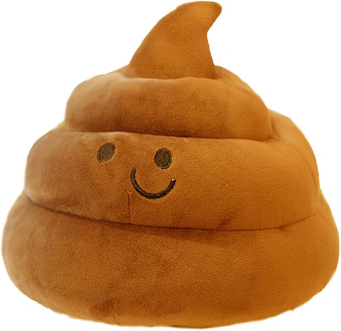 Lovely Plush Simulation Poop, Spoof Gifts, 3D Funny Decoration Pillow (10in, Light Brown)