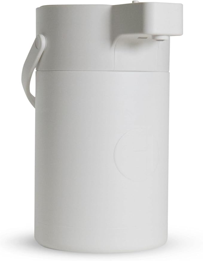 Hastings Collective Airpot Coffee Dispenser with Pump 2.5 Liter - Insulated Stainless Steel Thermal Coffee Carafe 12 Hour Hot/24 Hour Cold - Hot Beverage Dispenser for Water Coffee Tea (White)