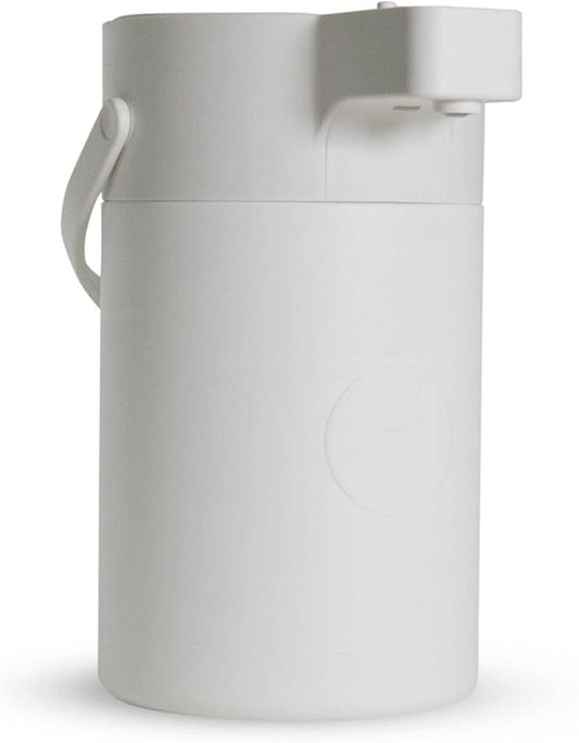 Hastings Collective Airpot Coffee Dispenser with Pump 2.5 Liter - Insulated Stainless Steel Thermal Coffee Carafe 12 Hour Hot/24 Hour Cold - Hot Beverage Dispenser for Water Coffee Tea (White)