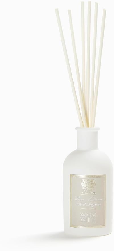 Antica Farmacista Home Ambiance Diffuser - Long-Lasting Reed Scent Diffuser - Luxury Room Freshener Gift - Warm White, 3.4 fl oz