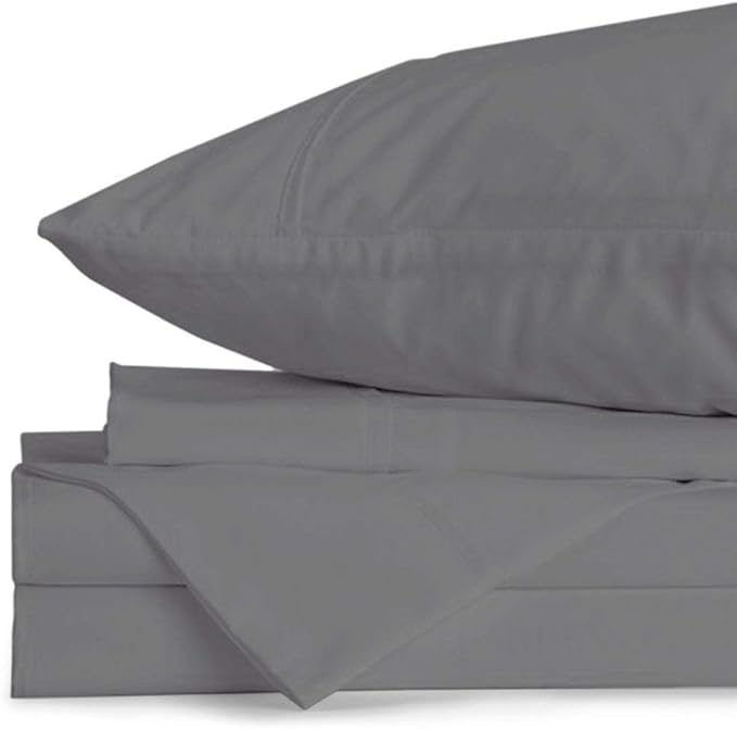 Jennifer Adams Eternal Sheet Set, 3-Piece Microfiber Sheets & Pillowcases - Ultra-Soft, Breathable and Wrinkle-Resistant (Graphite, Twin)
