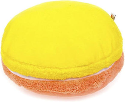 ChezMax Macaron Pillow Plush Back Bolster Cushion Microbead Throw Pillow Case Round Seat Cushion Home Decor Pillow for Sofa Bedroom Office Dormitory Car 14.5" Gradient Yellow