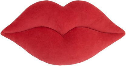 KINGROSE 3D Lip Throw Pillow Decorative Little Pillows Soft Cute Cushion for Sofa Couch Bed Home Decor Girls 11 x 18 Inches Red