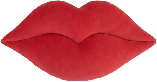 KINGROSE 3D Lip Throw Pillow Decorative Little Pillows Soft Cute Cushion for Sofa Couch Bed Home Decor Girls 11 x 18 Inches Red