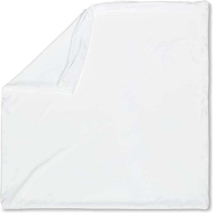PILLOWY 20"x20" Throw Pillowcases (Cover Only) - 85/15 Nylon, Spandex - Luxurious, Silky, Stretchy & Soft - 1Pcs Solid Color - A Perfect Choice for Couch Chairs Sofa Bed Adult or Kids Bedroom, White
