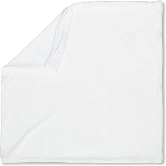 PILLOWY 20"x20" Throw Pillowcases (Cover Only) - 85/15 Nylon, Spandex - Luxurious, Silky, Stretchy & Soft - 1Pcs Solid Color - A Perfect Choice for Couch Chairs Sofa Bed Adult or Kids Bedroom, White