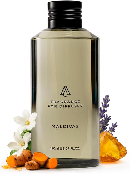 AromaPlan Hotel Scents Maldivas 5 Fl Oz (148ml), Home Luxury Aroma & Hotel Fragrance Diffuser Oil- Hotel Diffuser Oil for Aromatherapy- USA Made, Bigger Bottle, Bolder Aroma & Longer Lasting