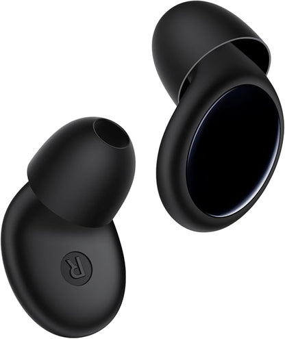 Ear Plugs for Sleeping 45dB Noise Cancelling Ear Plugs for Noise Reduction & Snoring, Concerts, Earplugs for Sleep,Sider Sleepers Airplane, Silicone Earplugs Reusable Concert Ear Plug +8Tip Black