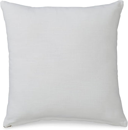 Signature Design by Ashley Longsum Contemporary Square Cotton Pillow with Embroidered Design, 20" x 20", White & Black