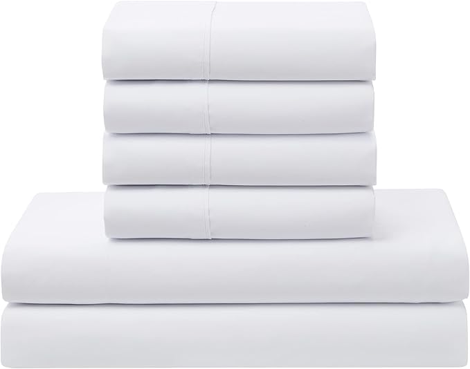 7 Piece Comforter Set Bag Solid Color All Season Soft Down Alternative Blanket & Luxurious Microfiber Bed Sheets, Full, Buffalo Plaid Black/White