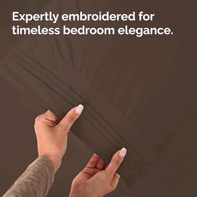 Queen Pillow Cases Set of 8 - Ultra Soft Hotel Quality Pillowcase Covers - Comfy & Wrinkle Free - Shrink, Stain and Fade Resistant - Easy-Care, Machine Washable Pillow Protectors - 8 Pcs Set - Brown