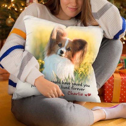Pawfect House Personalized Pet Memorial Pillow (Insert Included), Cat Loss Sympathy Gift, Custom Photo in Loving Memory Pillow, Pet Loss Bereavement Gifts, Dog Memorial Gifts for Loss of Dog