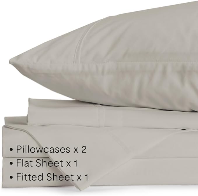 Jennifer Adams Eternal Sheet Set, 4-Piece Microfiber Sheets & Pillowcases - Ultra-Soft, Breathable and Wrinkle-Resistant (Linen, Full)