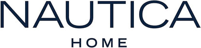 Nautica - Full/Queen Comforter Set, Cotton Reversible Bedding Set with Matching Shams (Tortola Blue, Full/Queen)