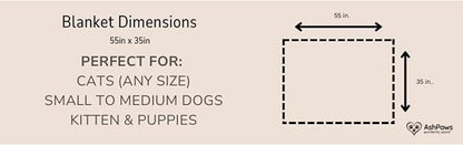 Sherpa Dog & Cat Blanket, Cozy Ultra-Soft Fleece Comfort for Your Furry Family