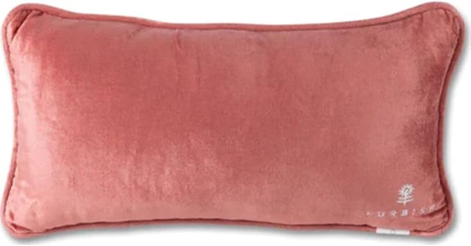 FURBISH Needlepoint Decorative Throw Pillow - Too Much - 8" x 14" - Small Embroidered Accent Pillow for Bed, Chair, Couch, Sofa - Eclectic Home Decor