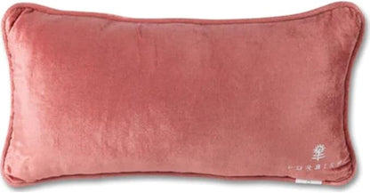 FURBISH Needlepoint Decorative Throw Pillow - Too Much - 8" x 14" - Small Embroidered Accent Pillow for Bed, Chair, Couch, Sofa - Eclectic Home Decor