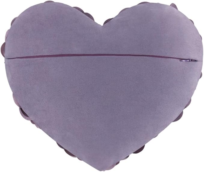 JWH Valentine's Day Throw Pillow Covers Decorative Flower Accent Pillow Cases Heart Shaped Cushion for Couch Living Room Bed Chairr 14 x 16 Inches Lavender Purple