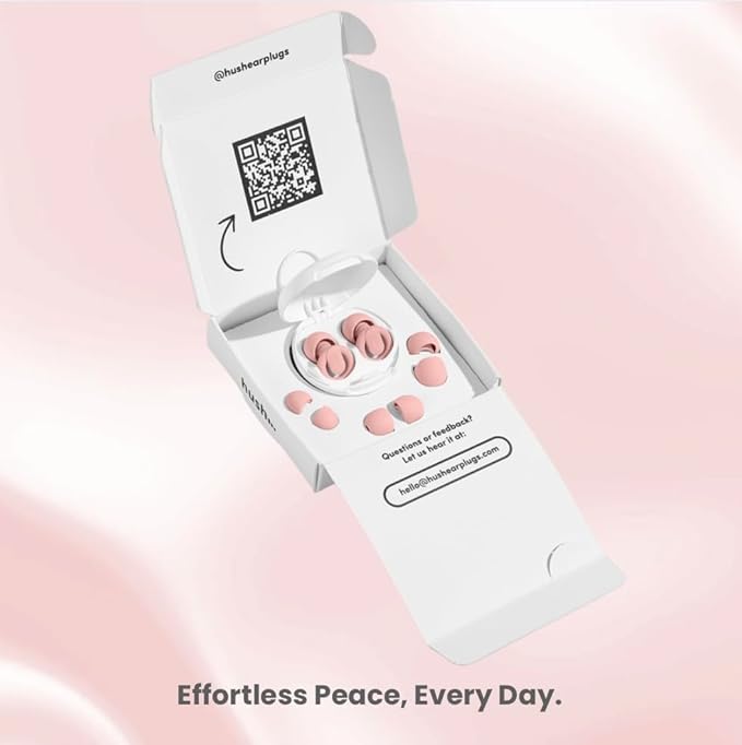 Reusable Noise-Reducing Earplugs for Sleep, Sensory Relief, 21dB - 1 Pair, Pink
