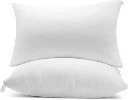 Bed Pillows Queen Size Set of 2, 30x20 Inches – Soft and Supportive Down Alternative Pillows for Sleeping, Hotel Collection Fluffy Pillows for Side and Back Sleepers