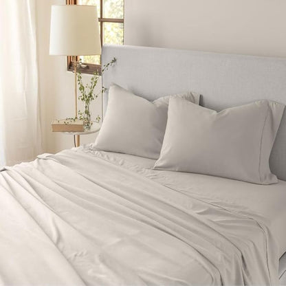Jennifer Adams Eternal Sheet Set, 3-Piece Microfiber Sheets & Pillowcases - Ultra-Soft, Breathable and Wrinkle-Resistant (Linen, Twin)