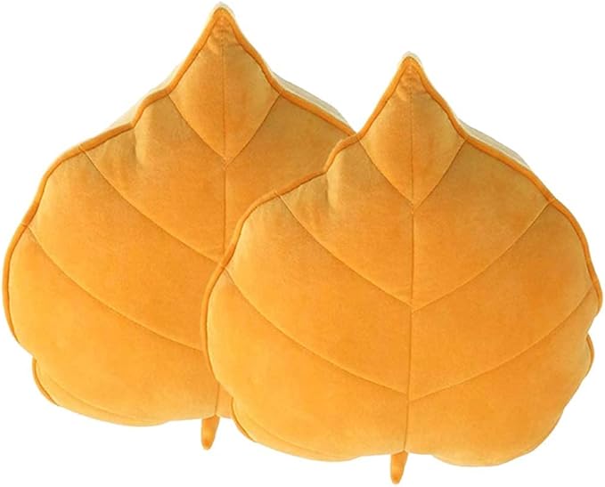 Cyprinus Carpio 3D Leaf Shape Household Pillow Cushion Sofa Lumbar Pillow Household Throw Pillow Decoration Pack of 2