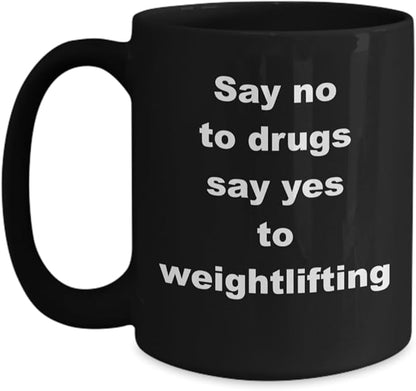 Weightlifting mug, gift for weightlifter, gym lover gift, fitness mug, workout coffee cup, bodybuilder gift, powerlifter present, muscle mug, strength