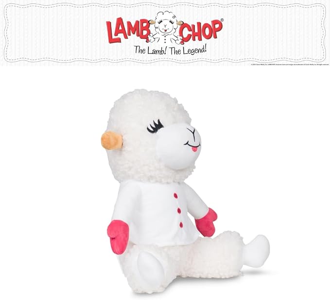 Lamb Chop Nostalgic Spring Easter Cuddle Pillow, Super Soft & Cozy Plush, 14" Tall, (Officially Licensed Product) by Franco Collectibles