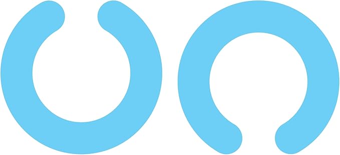 Hush Hoops Ear Plugs, Ultra-Soft Reusable Noise Reducing Earplugs with Horseshoe Shape for Comfort, 4 Tip Sizes for Customizable Fit, 17dB (NRR) Noise Reduction Rating, Blue, 1 Pair with Travel Case
