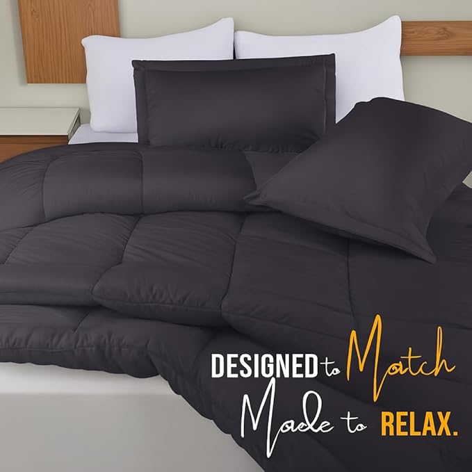 Utopia Bedding Queen Comforter Set - 3 Piece Grey Comforters Queen Size Bed Set - Down Alternative Duvet Insert Includes 1 All Season Comforter (88 x 88 in) and 2 Pillow Shams (20 x 26 in)