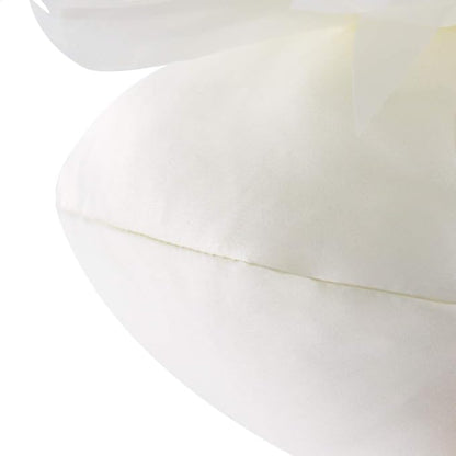 3D Flower Round Throw Pillow Cute Decorative Daisy Accent Cushion Handmade Soft Elegant Velvet Pillowcase with Inserts for Bed Couch Chair Car Bedroom Living Room Home Decor Gift 14Inch White