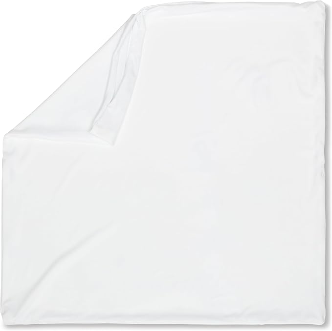 PILLOWY 18"x18" Throw Pillowcases (Cover Only) - 85/15 Nylon, Spandex - Luxurious, Silky, Stretchy & Soft - 1Pcs Solid Color - A Perfect Choice for Couch Chairs Sofa Bed Adult or Kids Bedroom, White
