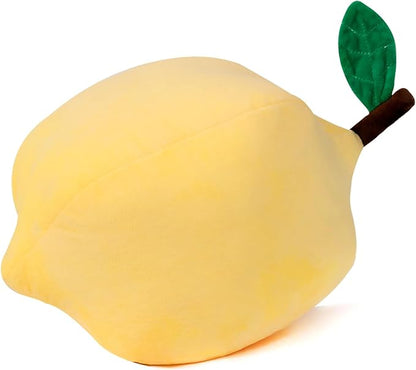 Marble Empire Lemon Throw Pillow for Couch, 15-Inch Yellow Fruit Shaped Decorative Pillow, Soft Plush Hugging Pillow for Living Room, Bedroom & Office Decor