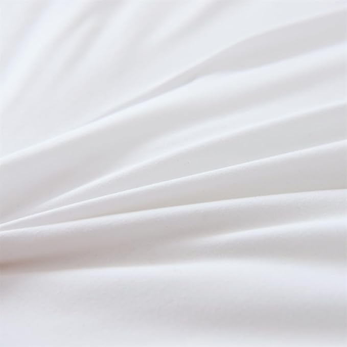 Holawakaka White Waterfall Ruffle Comforter Set Twin Size Multi-Layers Ruffled Shabby Chic 3PCS Bedding Set for Girls Women