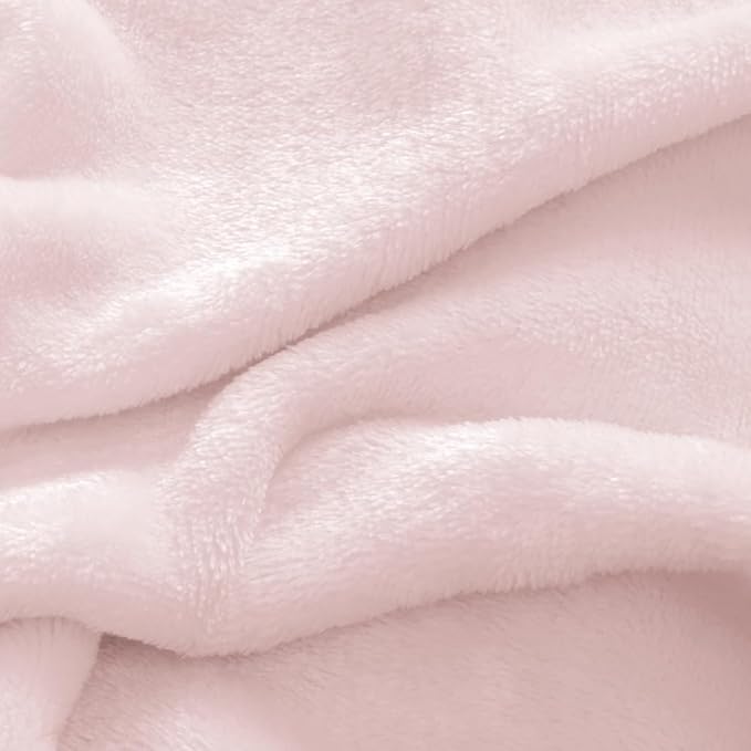 BEDELITE Flannel Sheets Twin Size Pink - Super Soft Fleece Sheets Set Fluffy Extra Plush, 3 Piece(Include Fitted Sheet, Flat Sheet, 1 Pillowcase)