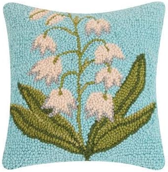 Peking Handicraft - Lily Valley Hook Pillow 10x10 - 30RN123C10SQ