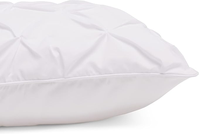 Amazon Basics Soft, Lightweight Twin Size Comforter Set, All-Season Down-Alternative 2-Piece Bedding Set, Pinch Pleat Design with Piped Edges, Twin/TwinXL, Bright White