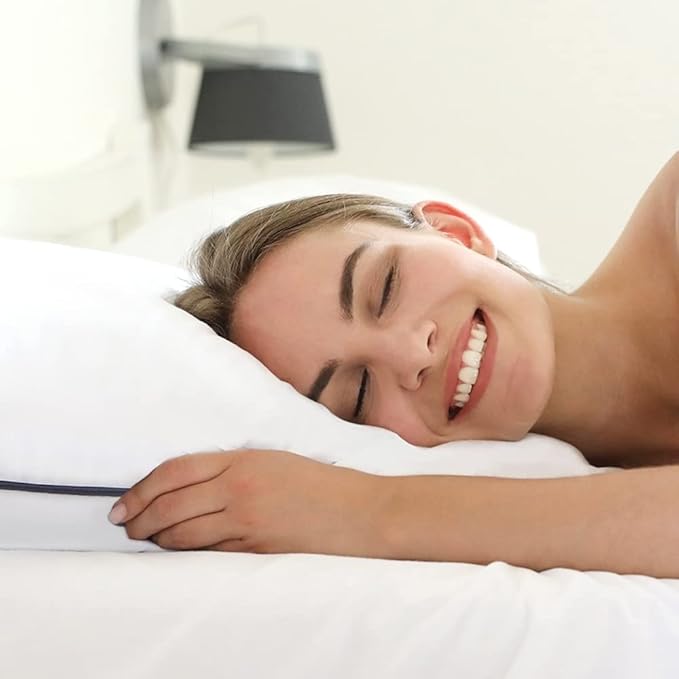 Bed Pillows 2 Pack - King Size Cooling Pillows for Sleeping Set of 2 for Side Back and Stomach Sleepers, Down Alternative Filling Luxury Soft Supportive Plush Pillows(White, King)