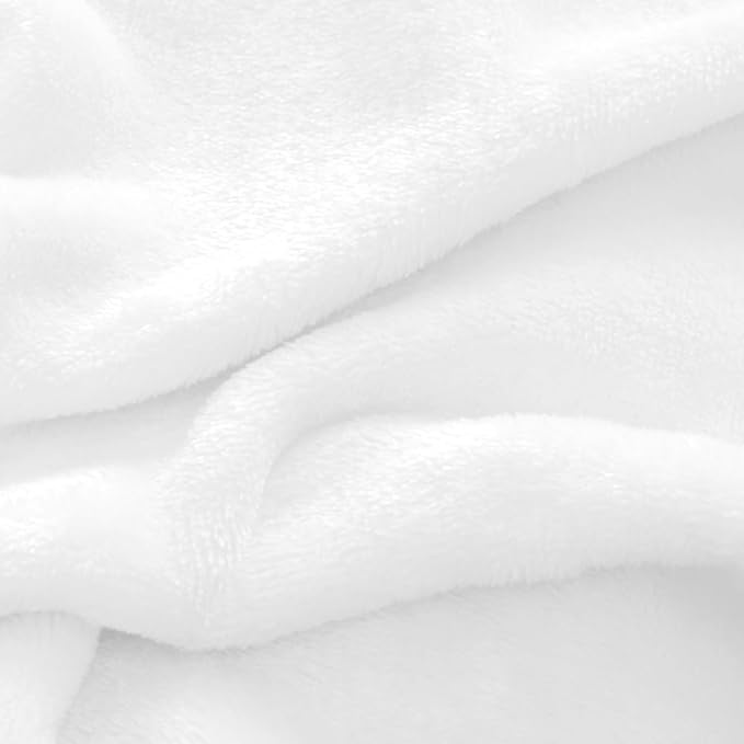 BEDELITE Flannel Sheets King Size Bright White - Super Soft Fleece Sheets Set Fluffy Extra Plush, 4 Piece(Include Fitted Sheet, Flat Sheet, 2 Pillowcases)