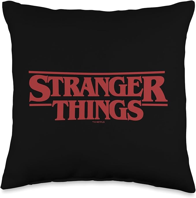 Stranger Things Red Bold Logo Throw Pillow