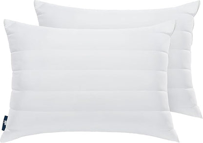 Cooling Quilted Hypoallergenic Soft/Medium Bed Pillows for Side, Stomach or Back Sleepers (2 Pack)